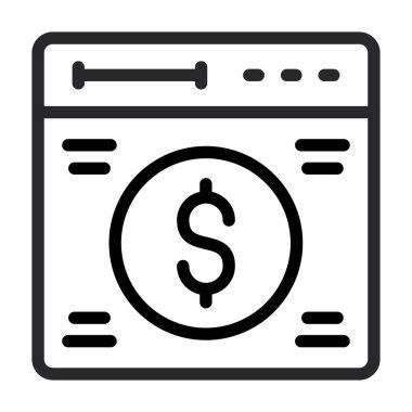 Dolar gagası vektör simgesi kolayca değiştirilebilir ya da düzenlenebilir