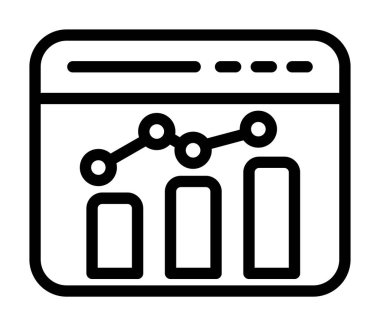 kolayca düzenleyebilen ya da düzenleyebilen analitik grafik vektör simgesi