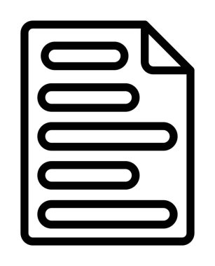 Belge Vektör Satırı Simgesi Tasarımı