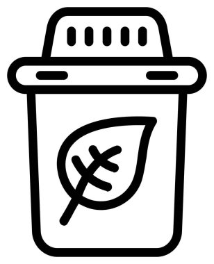 Çöp kutusu vektör simgesi