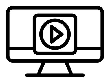 video oynatıcı simgesi, vektör illüstrasyonu