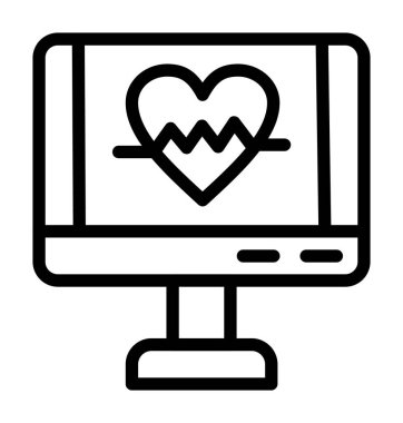 Kalp monitörü simgesi, özet biçimi