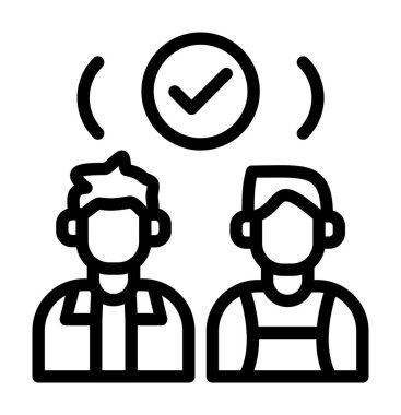 Müşteri hizmeti simgesi, vektör illüstrasyonu