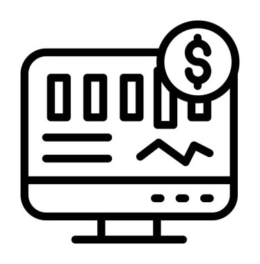 para vektör çizgisi simgesi