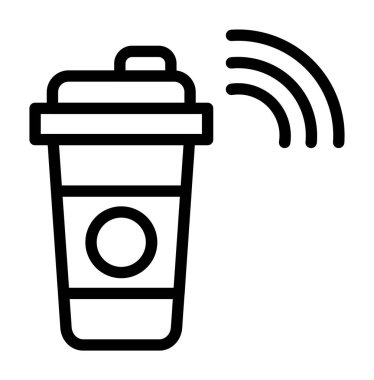 paket kahve ikonu, taslak tarzı