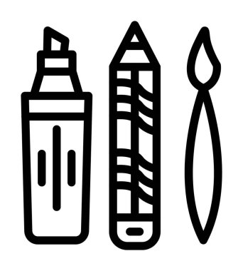 kalem vektör satırı simgesi