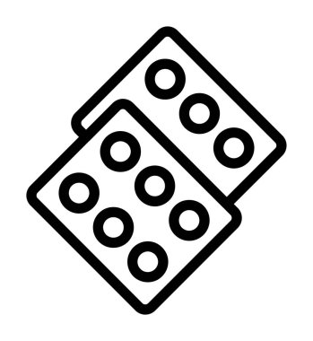 Kumarhane çipleri çizgi vektörü simgesi