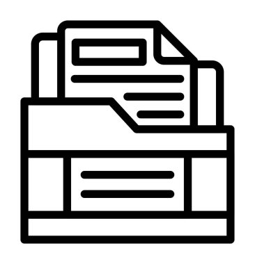 dosya vektör simgesi, basit siyah beyaz resim