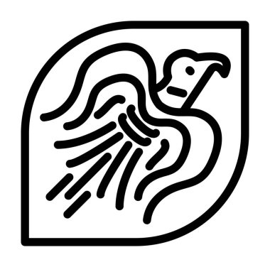 Hayvan tavuk ikonu ana hatları vektörü. Hayvan tavuğu. tavuk eti