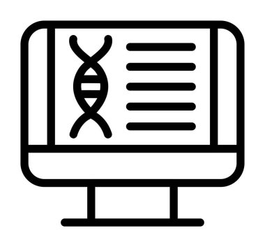 DNA analizi. Web simgesi basit tasarım