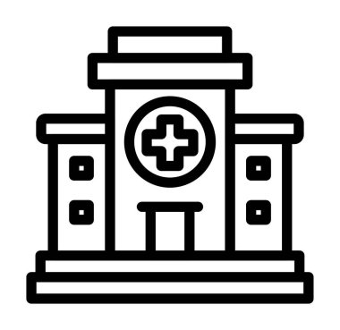 Hastane simgesi, anahat stili