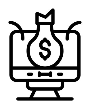 para çantası simgesi vektör çizimi çizimi