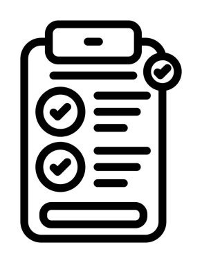 Kontrol listesi simgesi. özet vektörü