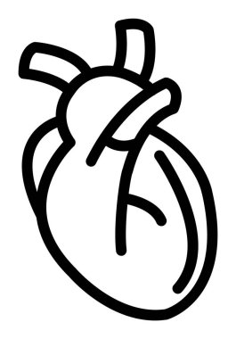 Kalp ikonu vektör illüstrasyonu