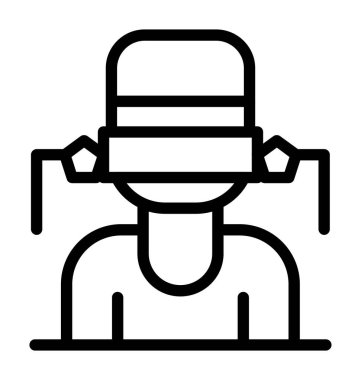 Kafa simgesi olan bir adam, taslak biçimi