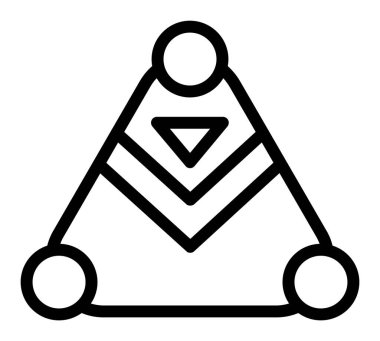 piramit simgesi vektör çizimi