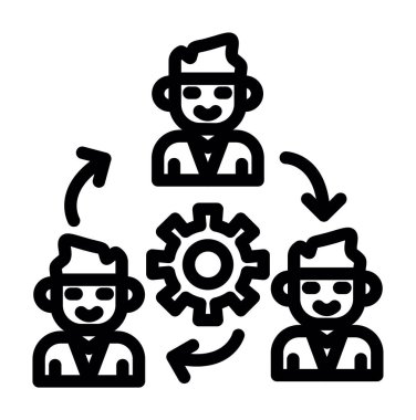 İnsan simgesinin vektör illüstrasyonu