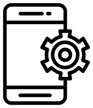 Mobil Ayar Simge vektör çizimi