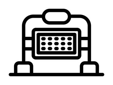 sırt çantası simgesi vektör illüstrasyonu