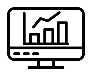 İş grafik simgesi, anahat stili