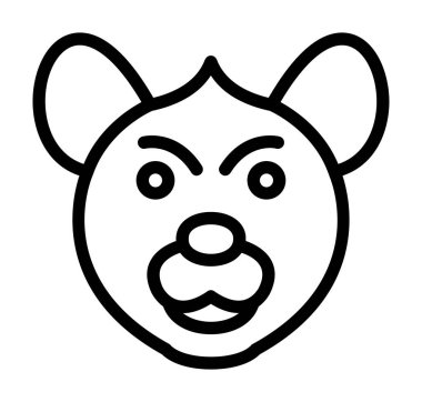 panda yüz simgesi vektör illüstrasyon tasarımı