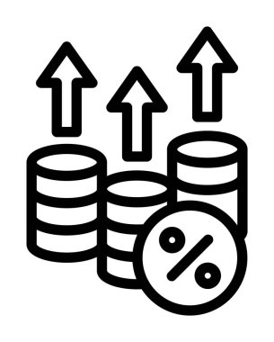 para ve finans hattı simgesi.