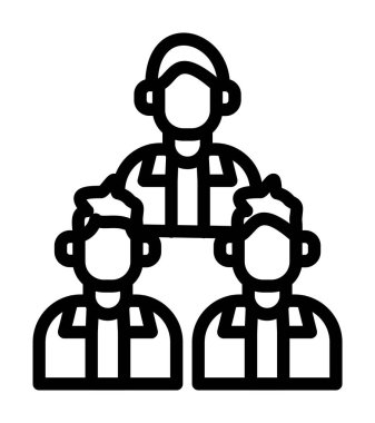 bir grup insan ikonu. Beyaz arkaplanda izole edilmiş web tasarımı için takım vektör simgesi grubu