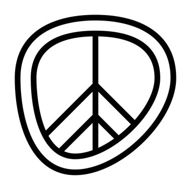 Barış işaretinin çizgi vektör illüstrasyonu