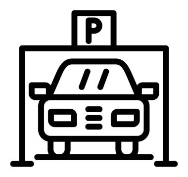 park çizgisi vektör simgesi