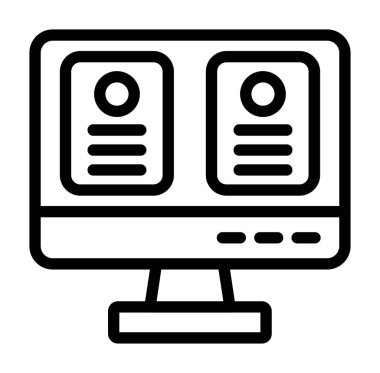 Sunucu bilgisayar simgesi. Beyaz arkaplanda izole edilmiş web tasarımı için ana sunucu bilgisayar vektör simgesi