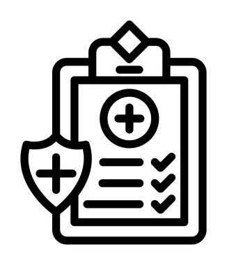 tıbbi sigorta ikonu vektör illüstrasyon tasarımı
