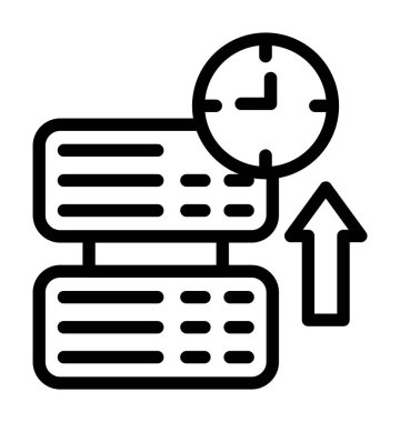 Zaman yönetimi simgesi. Beyaz arkaplanda izole edilmiş web tasarımı için özet zaman yönetimi vektörü simgesi