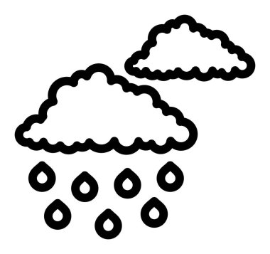 Yağmur. Web simgesi basit tasarım