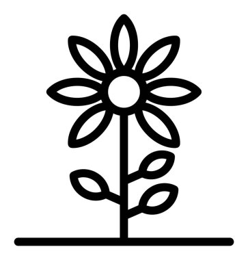 Bitki. Web simgesi basit illüstrasyon