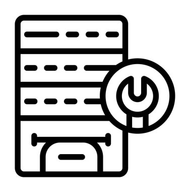 veritabanı vektörü ince çizgi simgesi