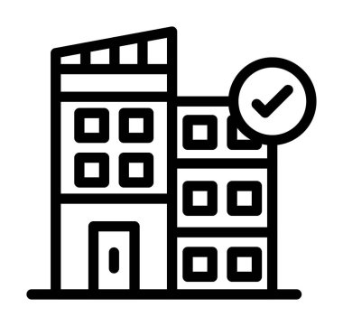 Bina. Web simgesi basit tasarım