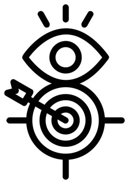 Göz. Web simgesi basit illüstrasyon