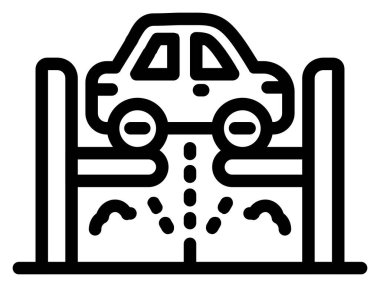 araba yıkama. Web simgesi basit tasarım