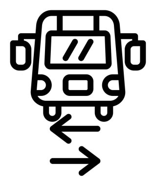 Otobüs. Web simgesi basit illüstrasyon