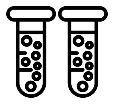 Kimyasal tüpler test simgesi, özet biçimi
