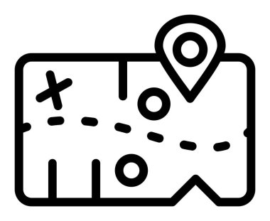 konum haritası simgesi. beyaz arkaplanda izole edilmiş web tasarımı için konum haritası vektör simgesi