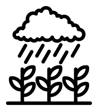 Yağmur. Web simgesi basit tasarım