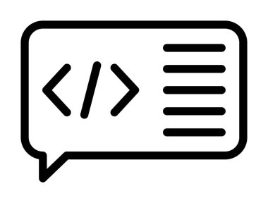 Kodlama vektör satırı simgesi