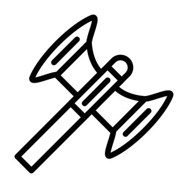 Balta simgesi ana hat vektörü. Tahta balta. ahşap balta