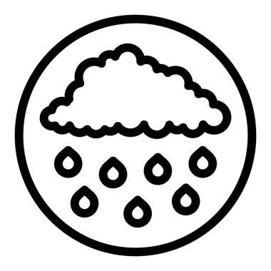 yağmur simgesi, vektör illüstrasyonu