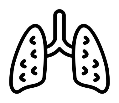 Ciğerler. Web simgesi basit illüstrasyon