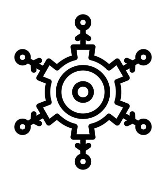 dişli simgesi, vektör çizimi