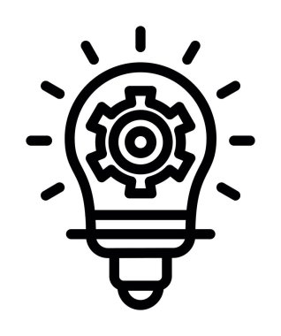 Fikir simgesi vektör illüstrasyonu