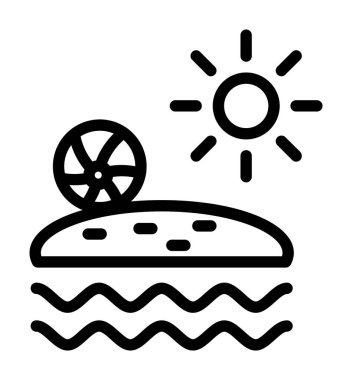 Yaz güneşi simgesi, taslak biçimi