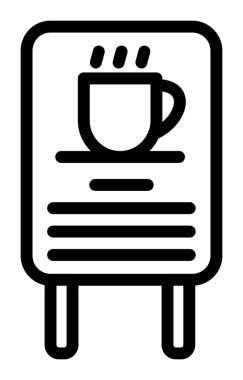 Çay fincanı ikonu. Beyaz arkaplanda izole edilmiş web tasarımı için özet çay fincanı vektör simgesi